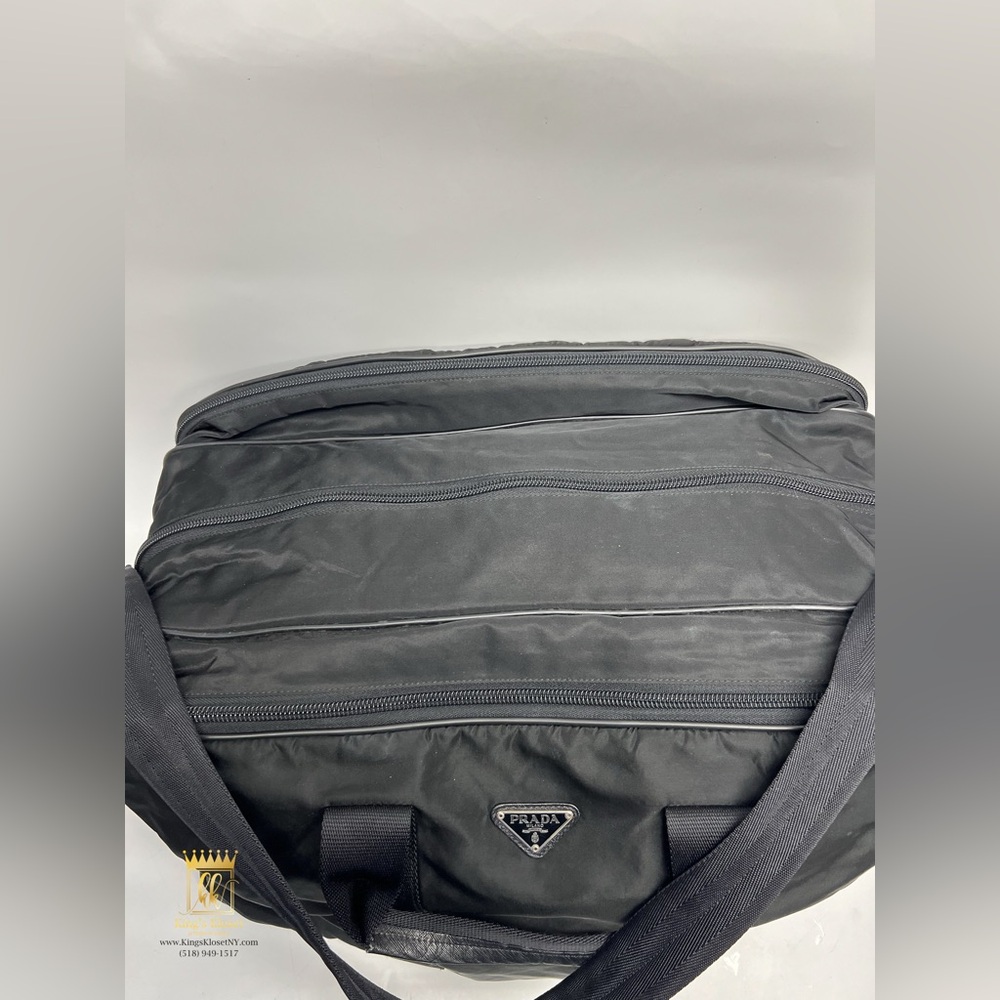 Prada nylon leather trim travel bag - Picture 2 of 16